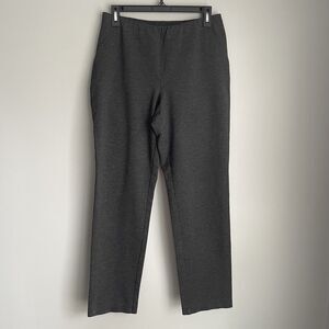 J Jill Gray Pants Ponte Slim Leg Size Small Thick Leggings Pull On Stretch